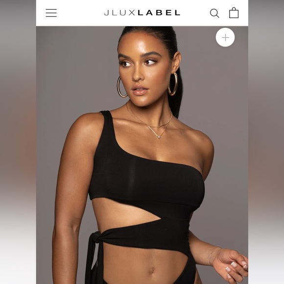 JLUX label pull me closer black bodysuit size S brand new - Picture 3 of 5